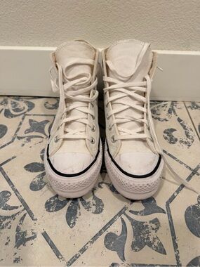 Converse White High-Top Canvas Sneakers